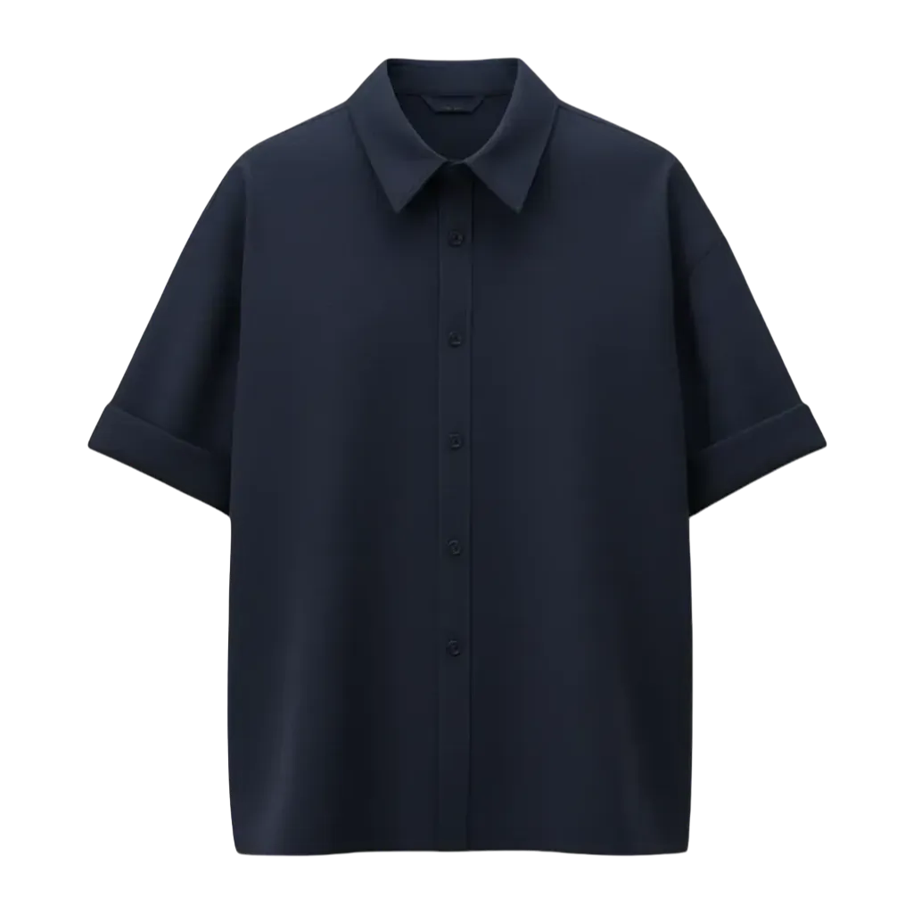 Navy Blue Unisex Oversized Shirt