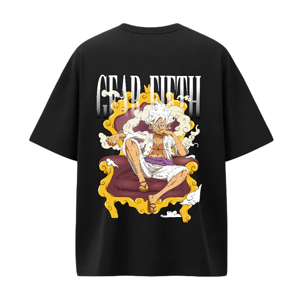 Oversized gear 5 Luffy One-Piece printed tshirt