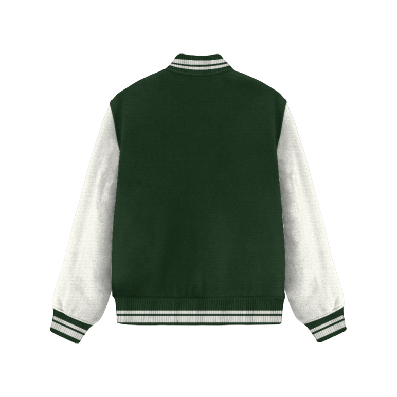 Bottle Green Unisex Varsity Jacket