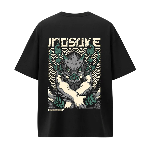 Oversized inosuke  demon slayer tshirt