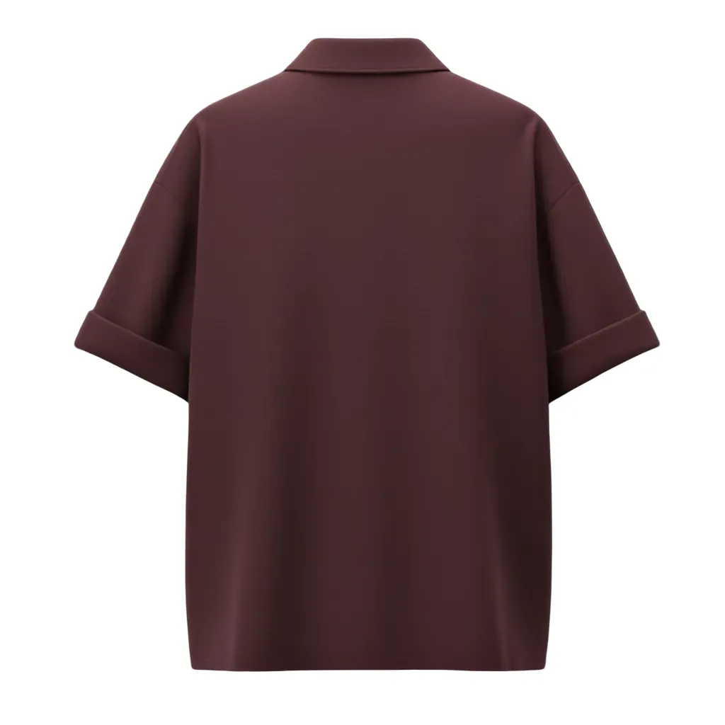 Maroon Unisex Oversized Shirt