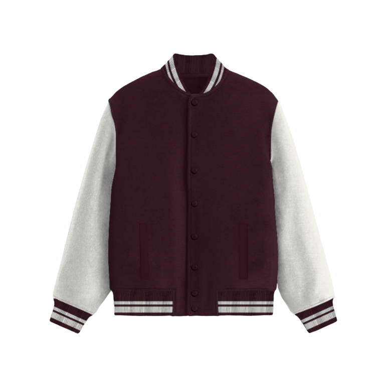 Maroon Unisex Varsity Jacket
